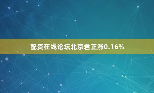 配资在线论坛北京君正涨0.16%